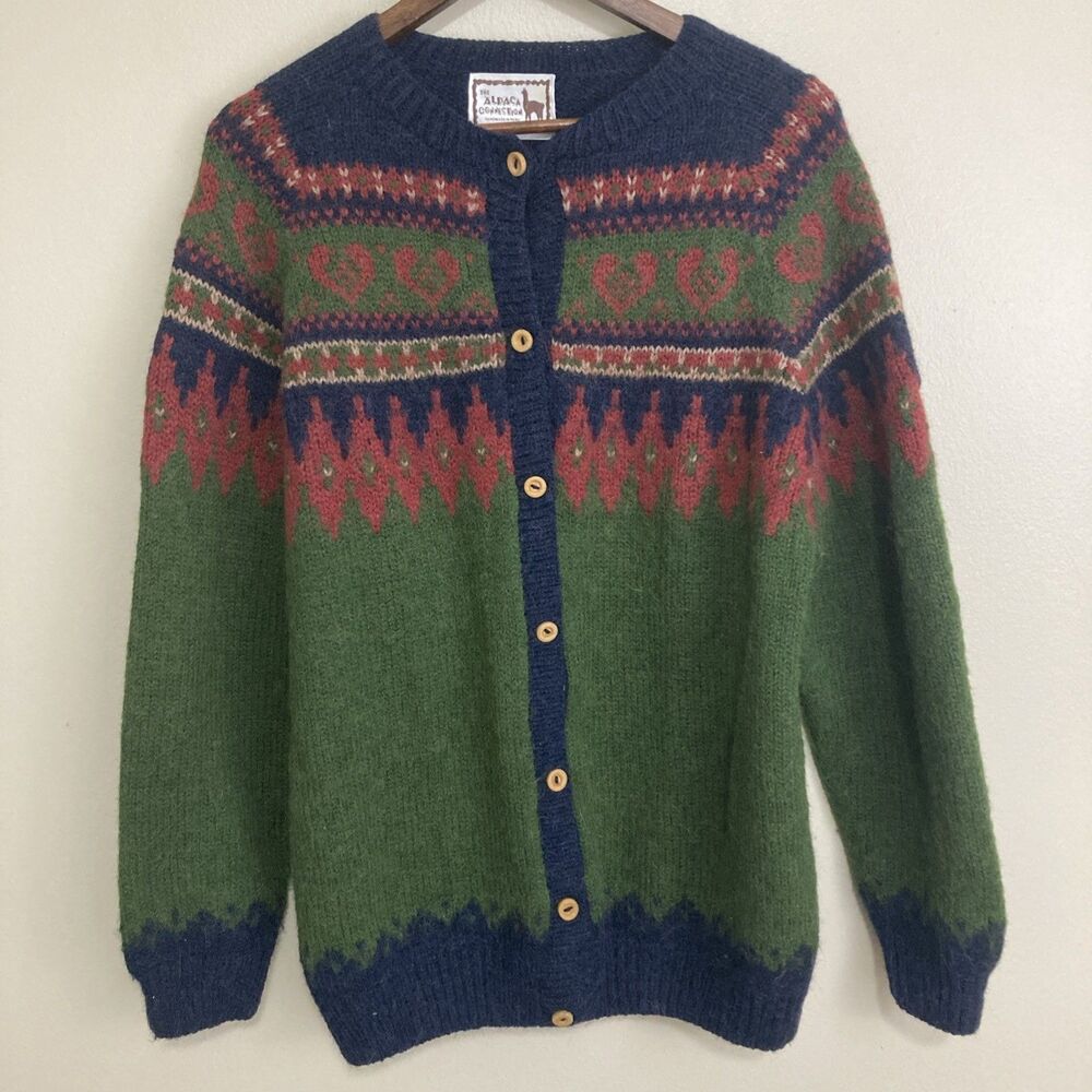 Aplaca Connection Hand Knit Wool Sweater Women’s One Size Cardigan Pattern